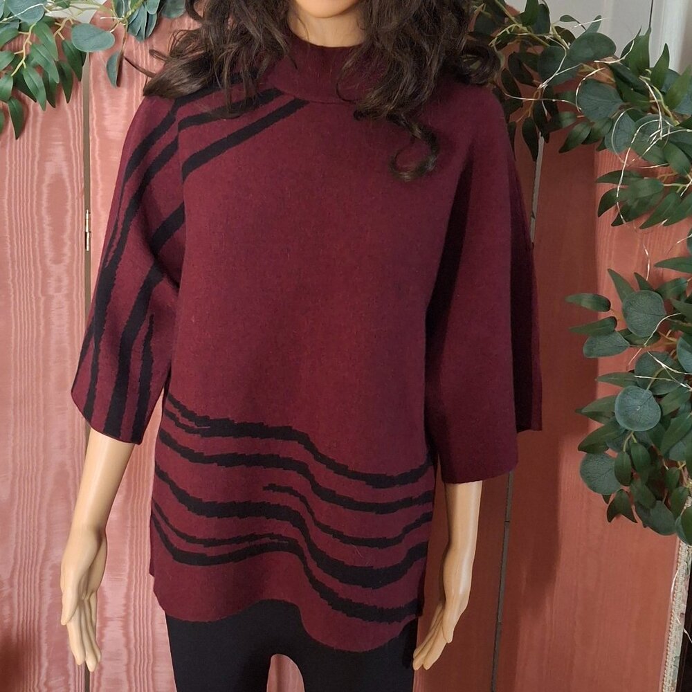 Alfani Burgundy and Black Sweater, NWT